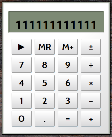 Calculator above window width 380px