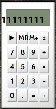 Calculator below window width 380px